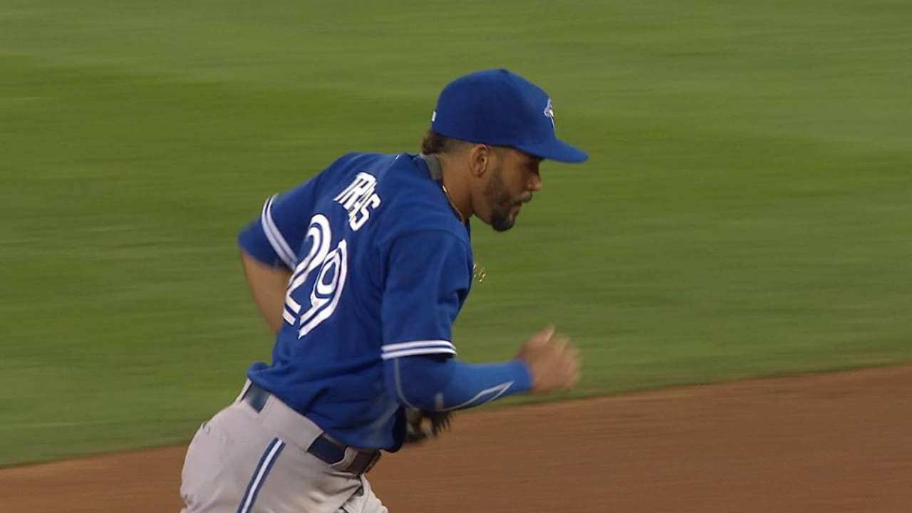 Travis' leaping catch