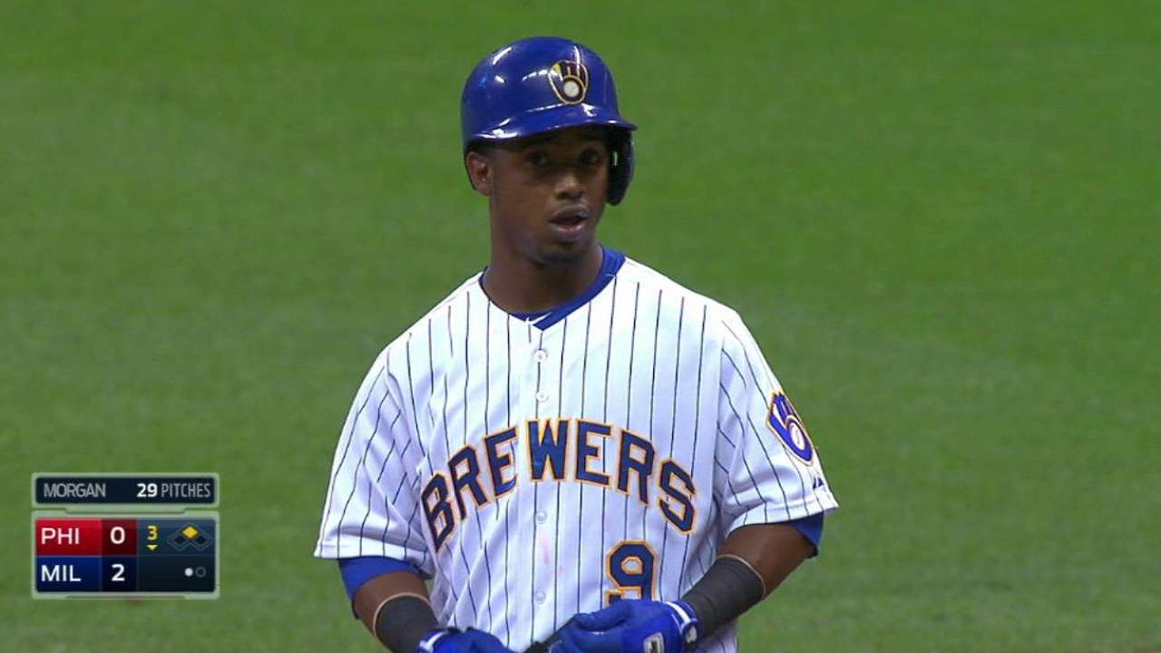 Brewers control Phillies in series opener