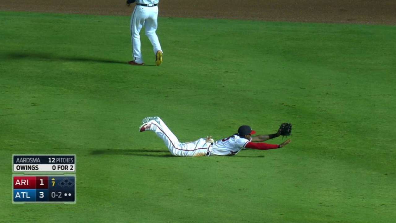 Maybin steals show with bat, spectacular catch