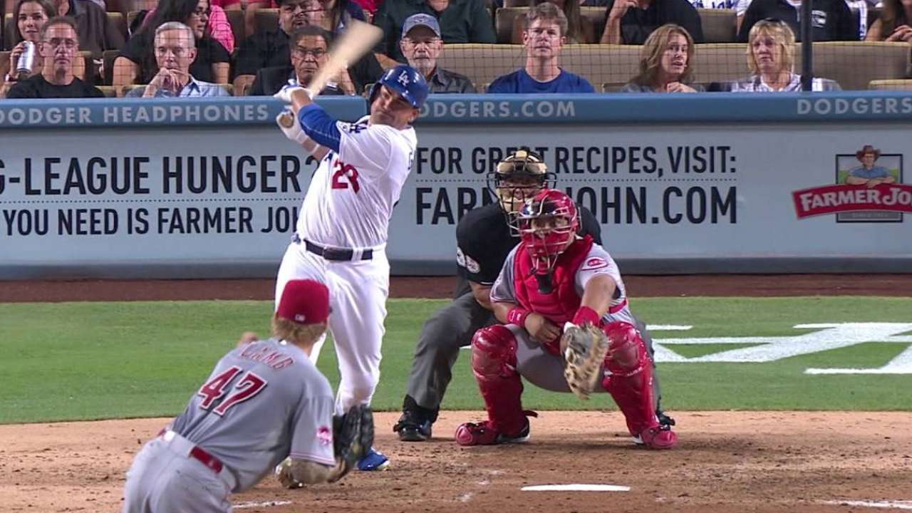 Gonzo's blast backs Wood in first Dodgers win