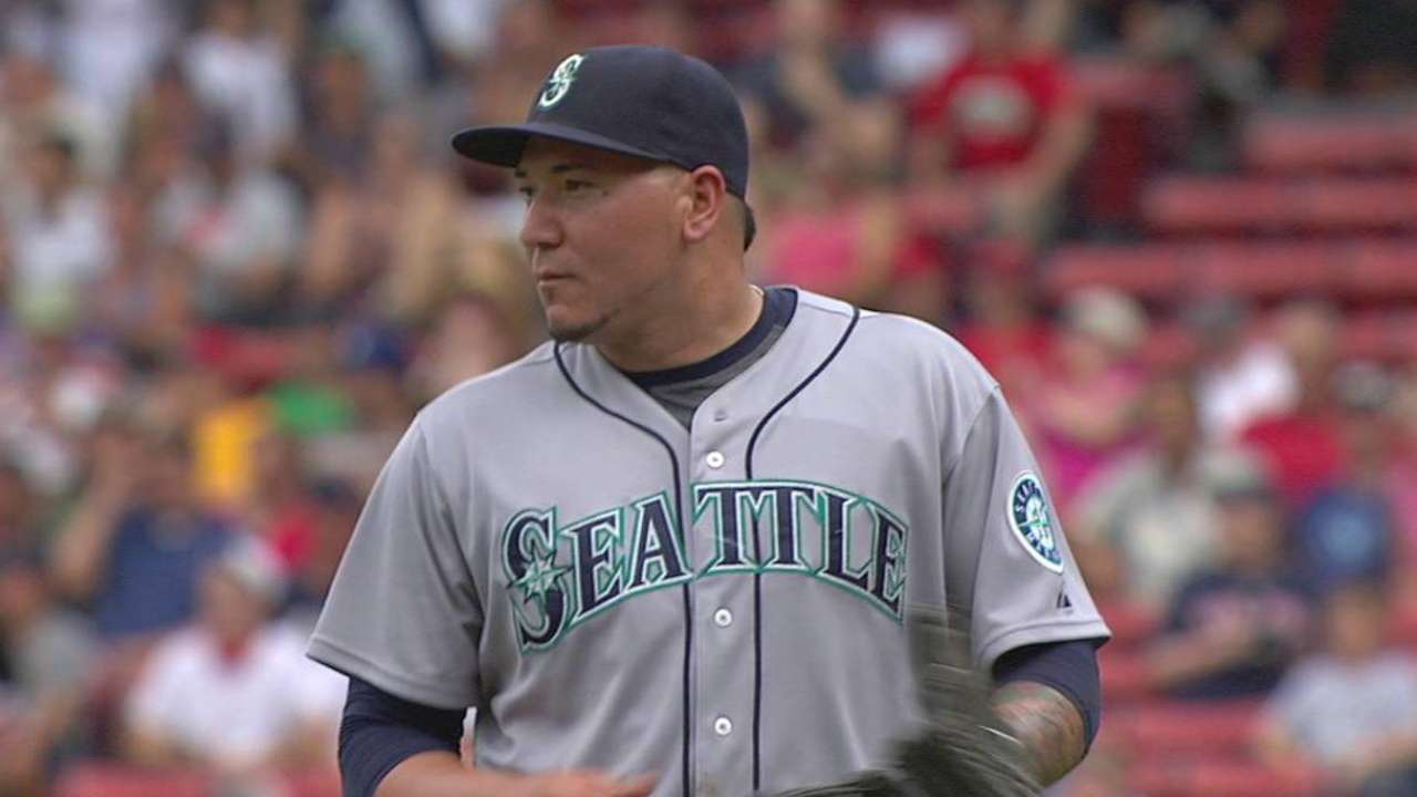 Catcher Sucre pitches in the 8th