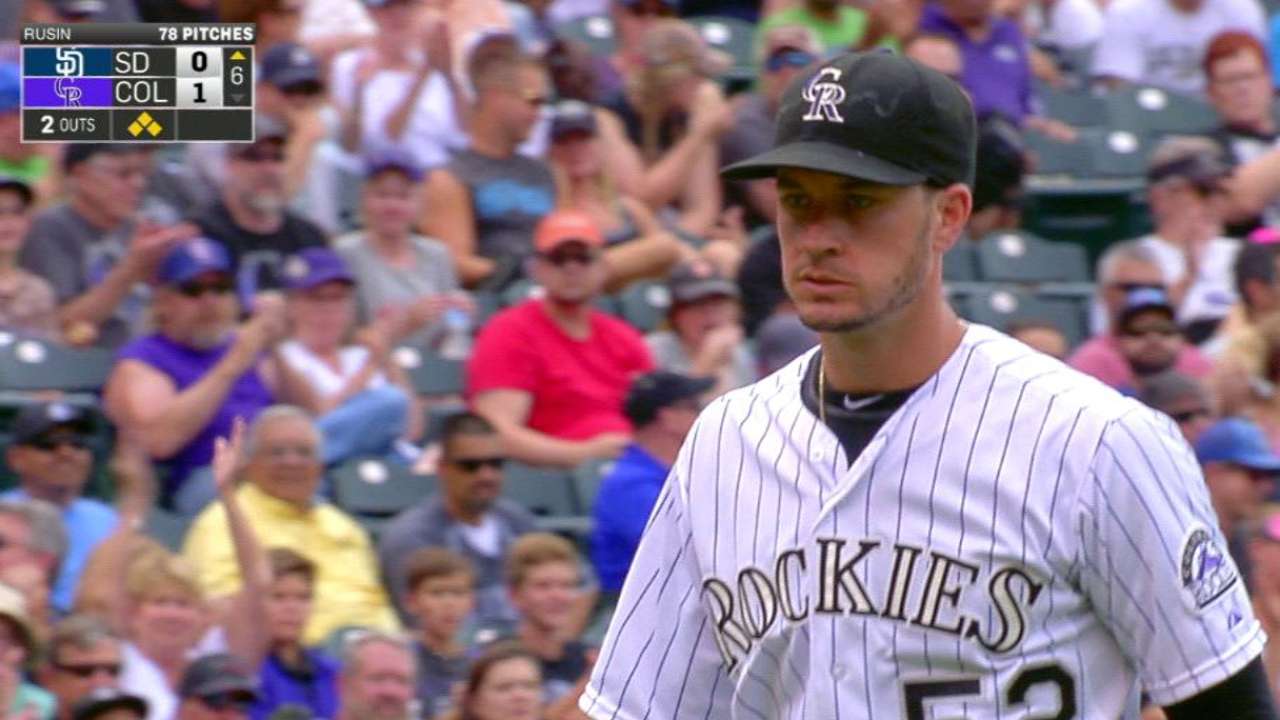 Rockies doblegan a Padres con joya de Rusin