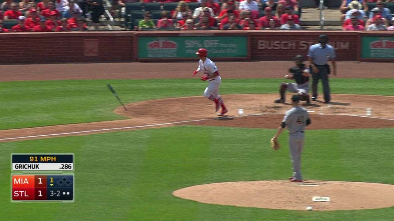 Grichuk to have MRI on right elbow on Monday