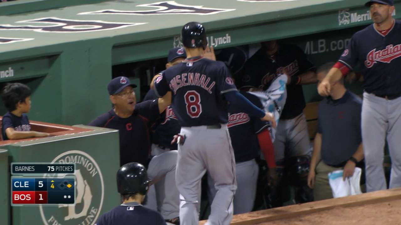 Tribe's 5-run fourth supports sharp Salazar