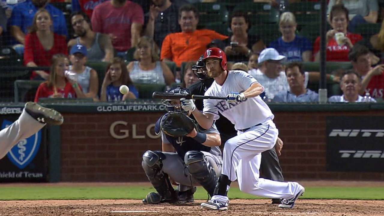 Strausborger's bunt hit in 9th