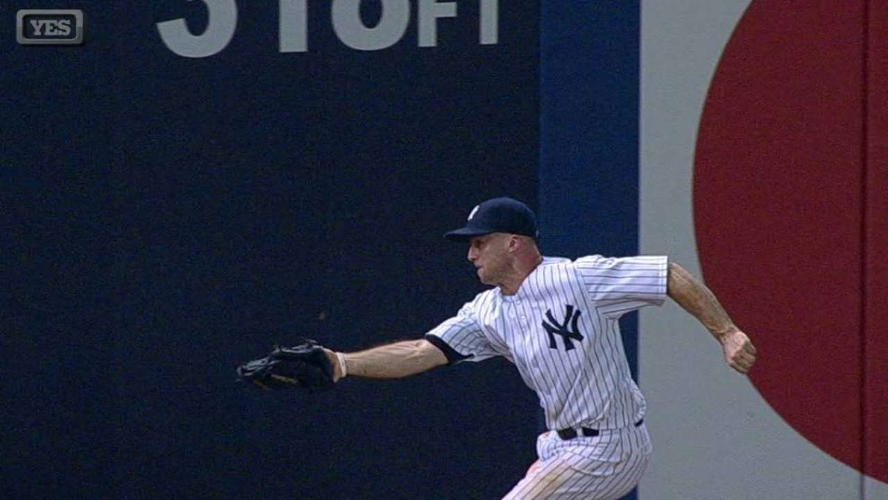 Gardner's terrific grab at wall