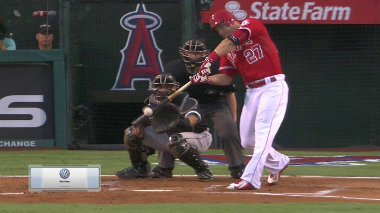 Scioscia, Trout don't blame wrist for slump