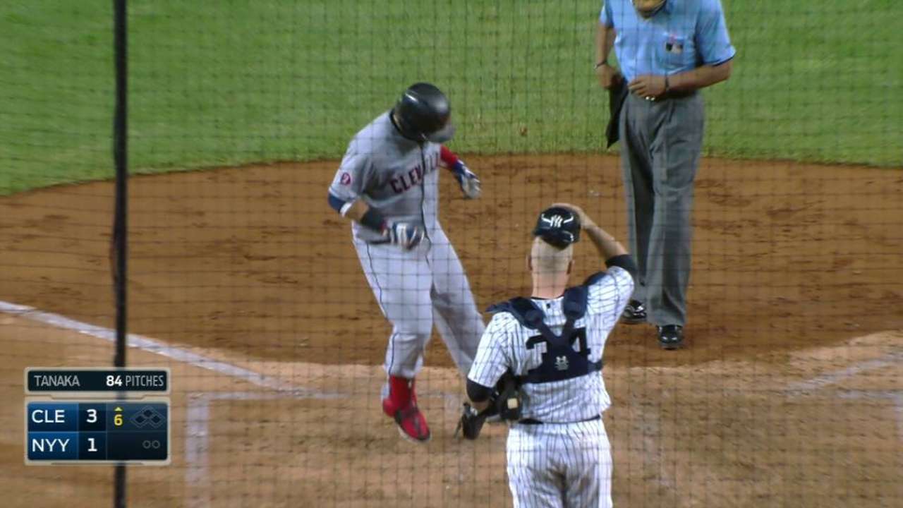 Indians withstand Yankees' charge, pull away