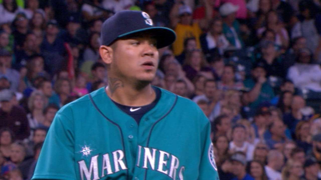 Bullpen can't pick up slack on Felix's off night