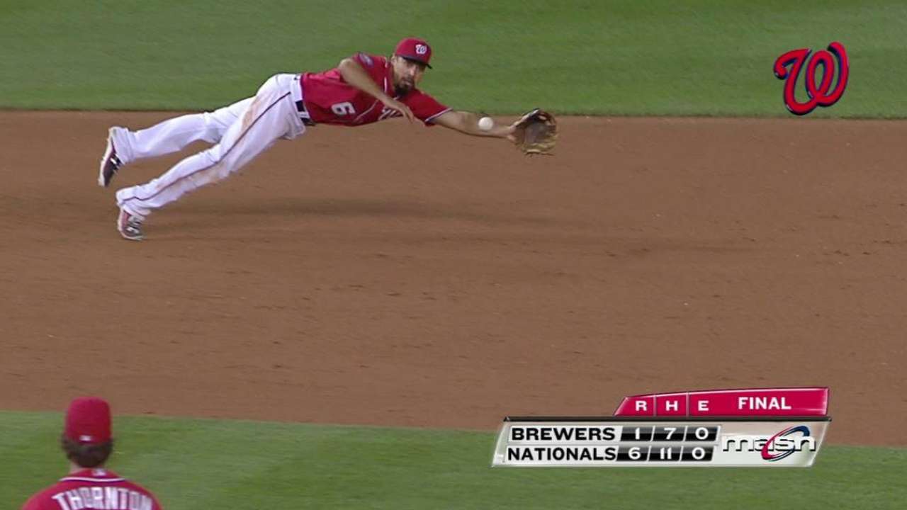 Rendon's diving grab