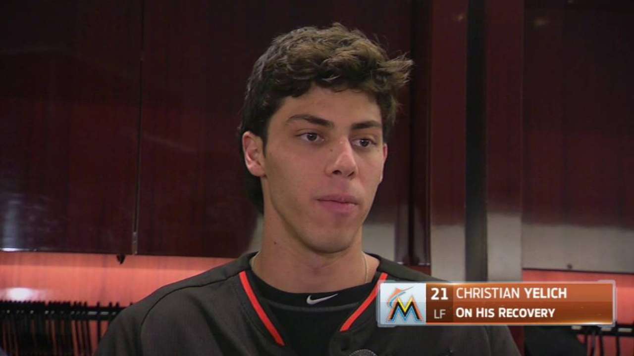 Yelich optimistic for Tuesday return to lineup