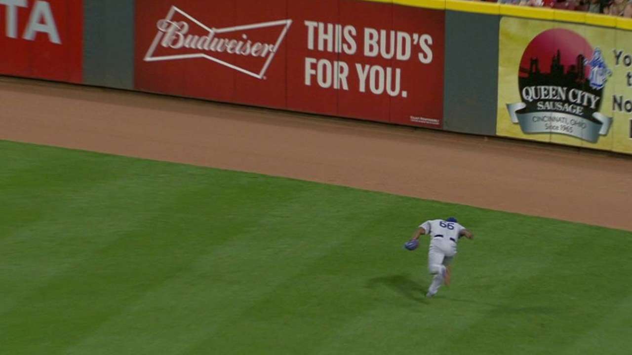 Puig's running catch