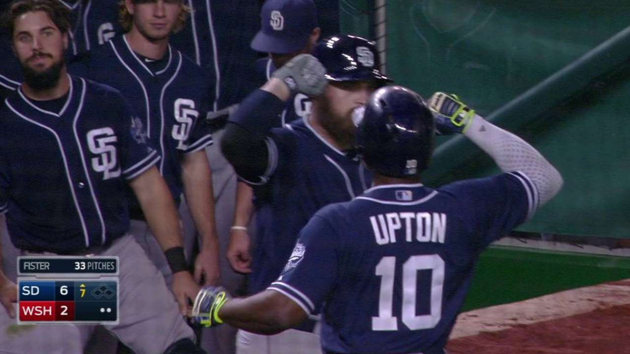 Padres superan a Nacionales con par de jonrones de Upton