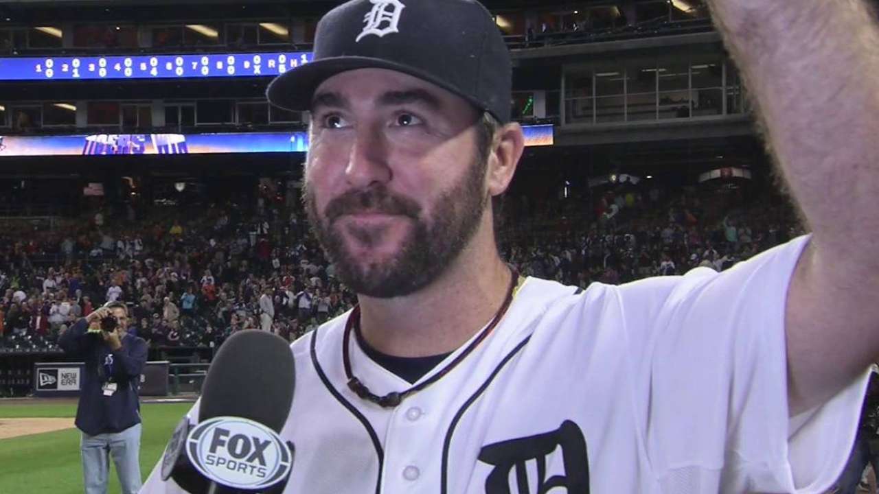 Verlander on one-hit shutout