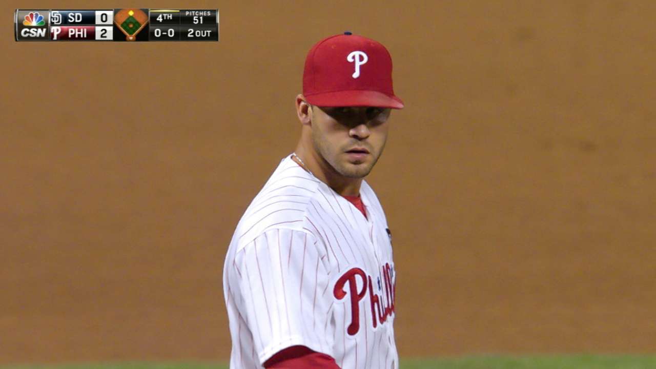 Morgan helps Phillies move to 5-0 vs. Padres