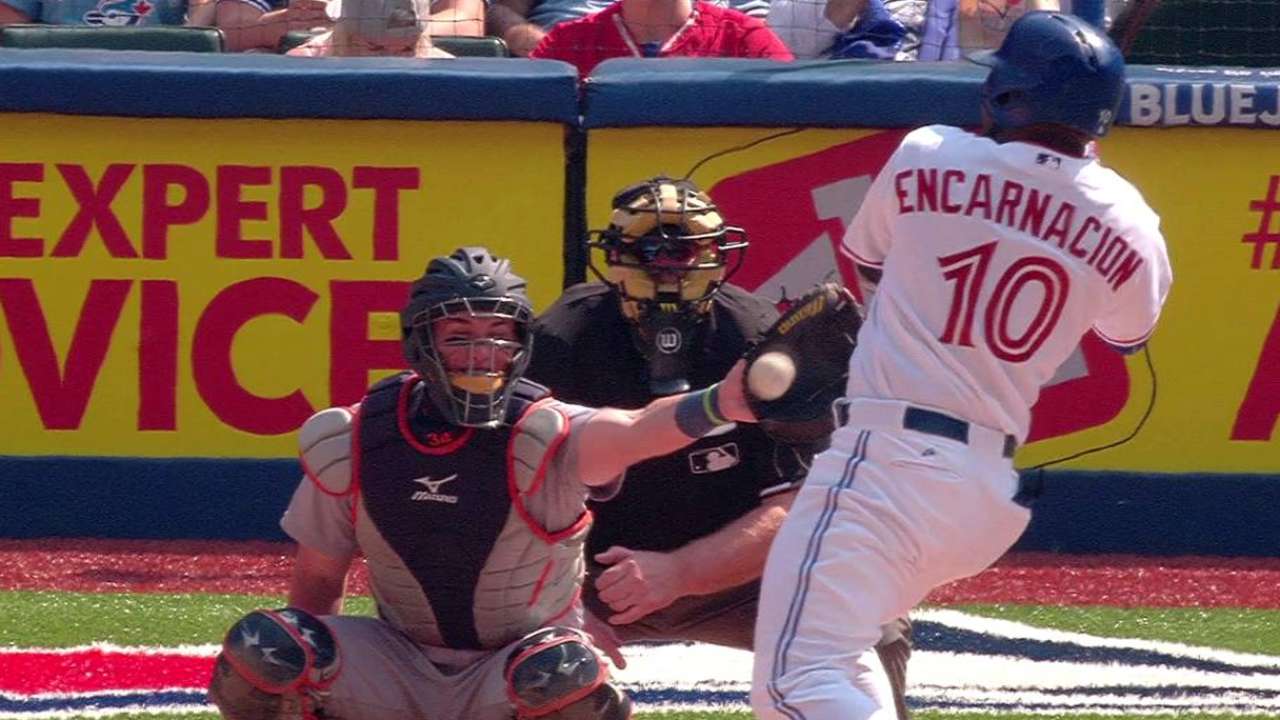 Simon nicks Encarnacion with eephus pitch