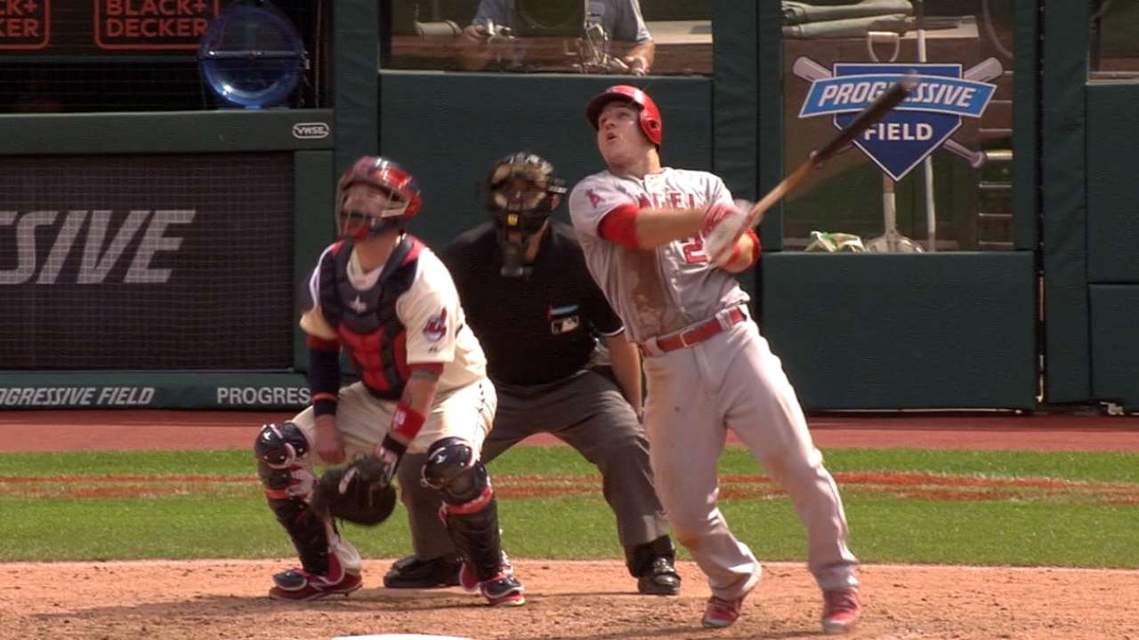 Trout's four-hit day