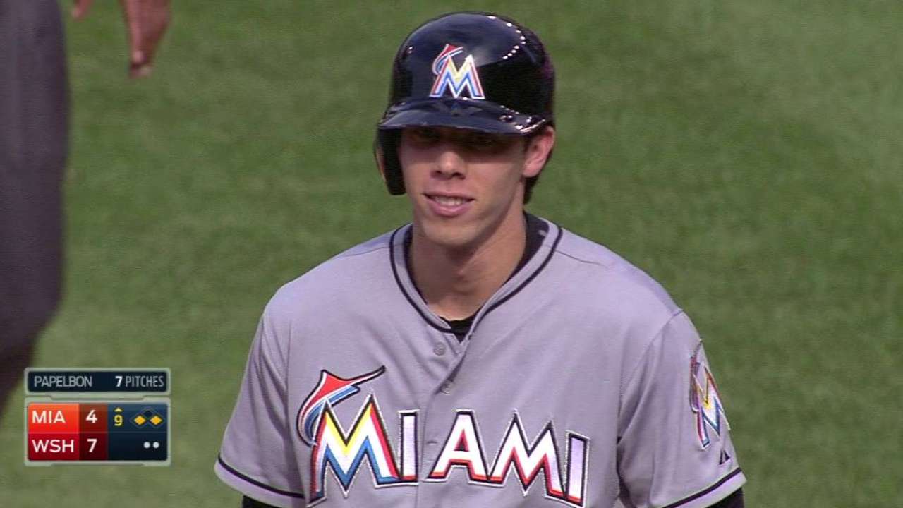 Yelich to be handled carefully after pinch-hit