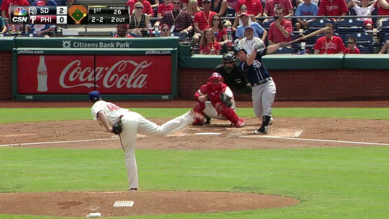 Phillies fall to Padres in Asher's MLB debut