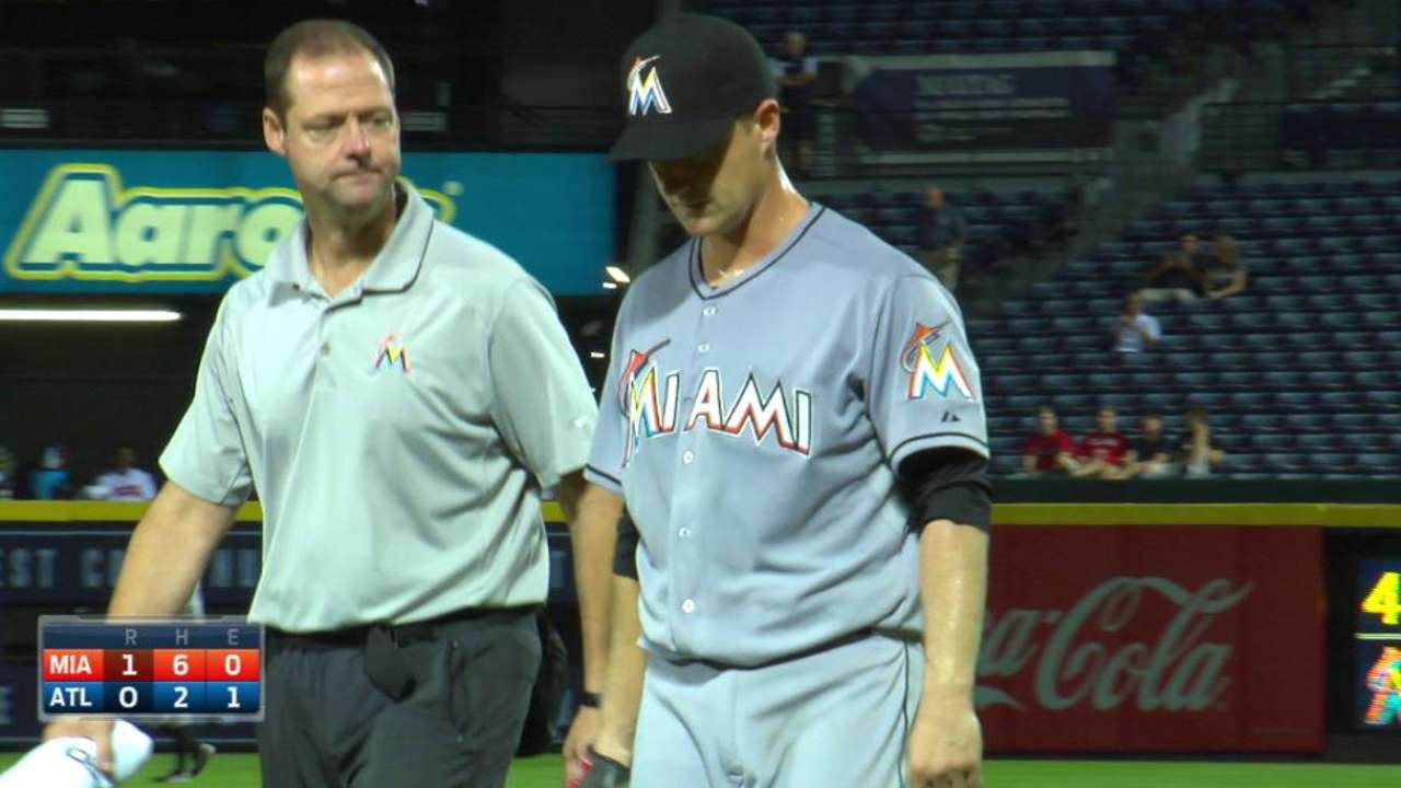 Narveson exits game