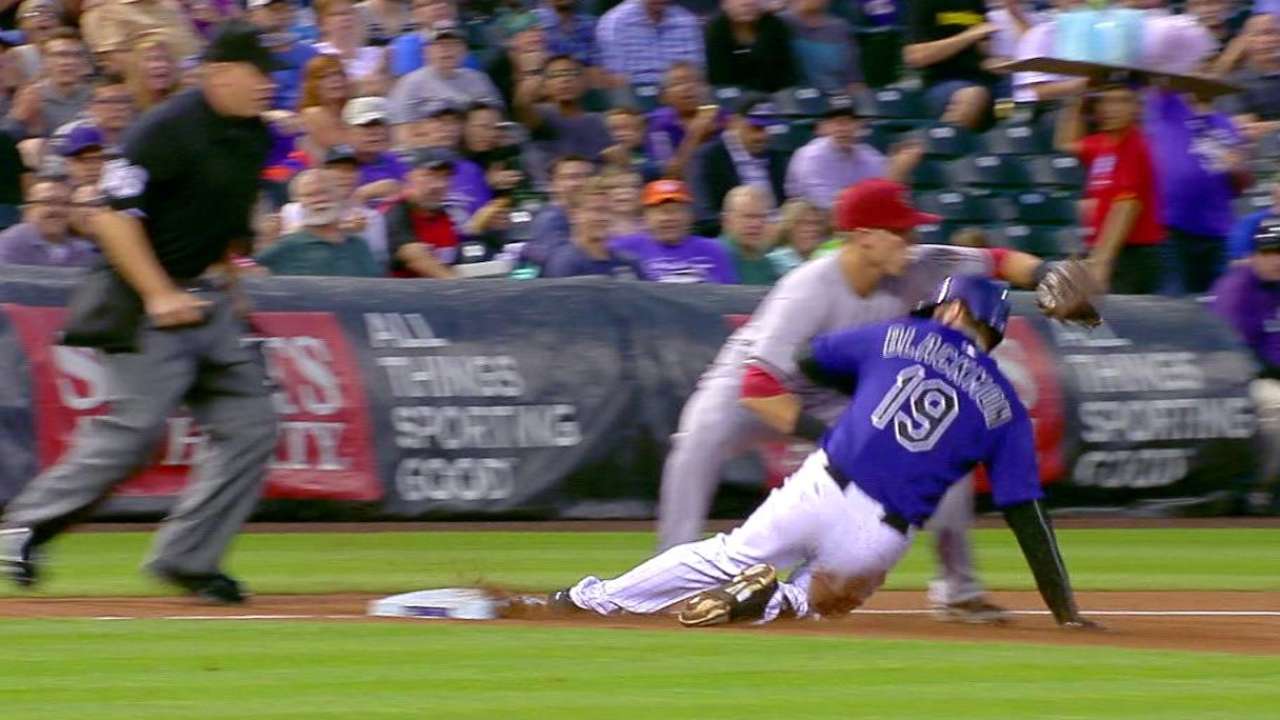 Blackmon triples to left-center