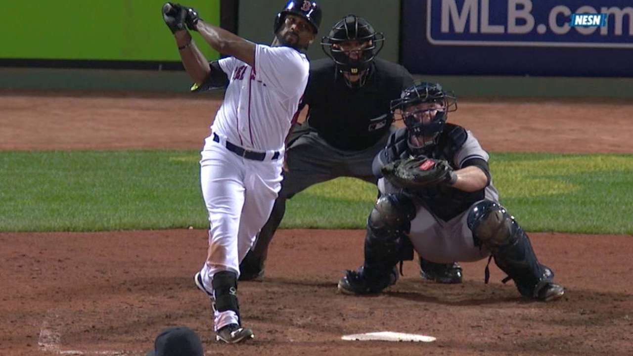 Bradley Jr.'s double to left