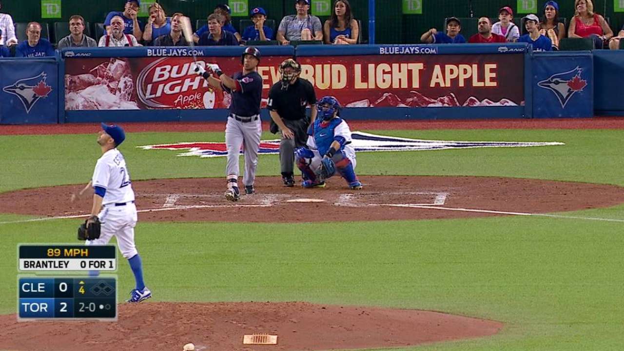 Brantley's solo homer