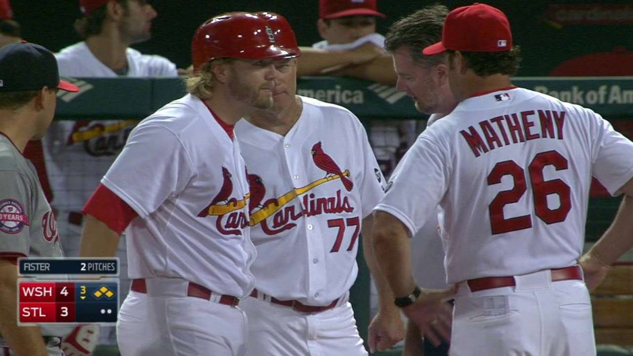 Reynolds is hit with bases full