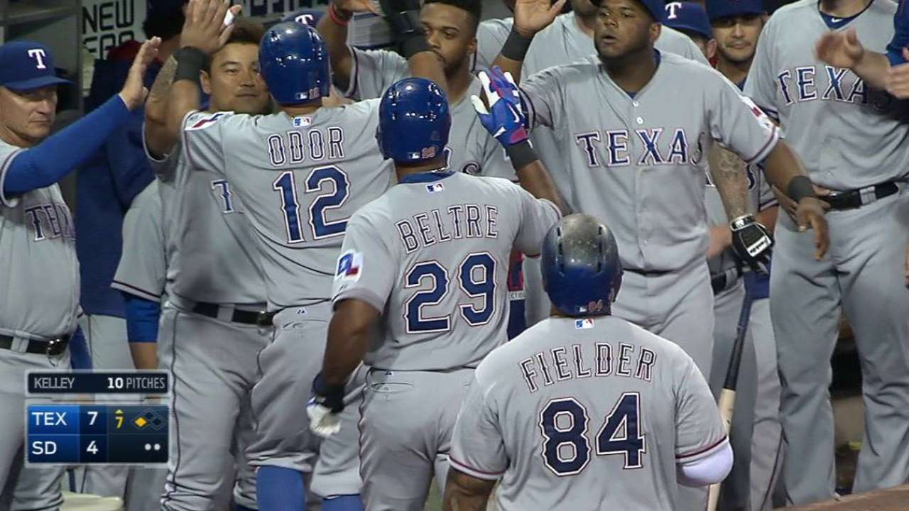 Andrus, Fielder lideran victoria de Rangers en S.D.