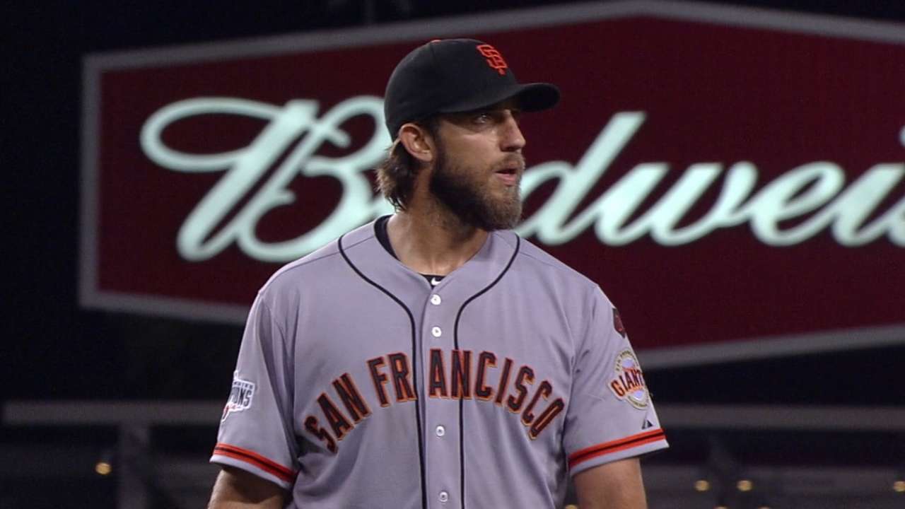Bumgarner fans eight