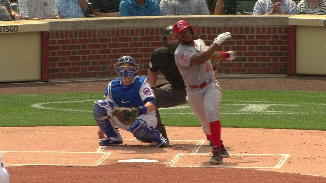 Bourgeois' leadoff homer
