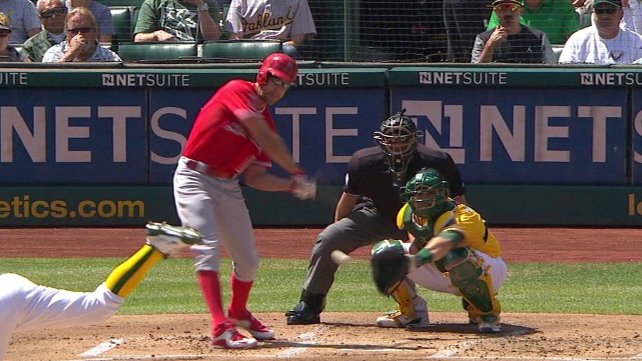 Angels jump on A's early for series win