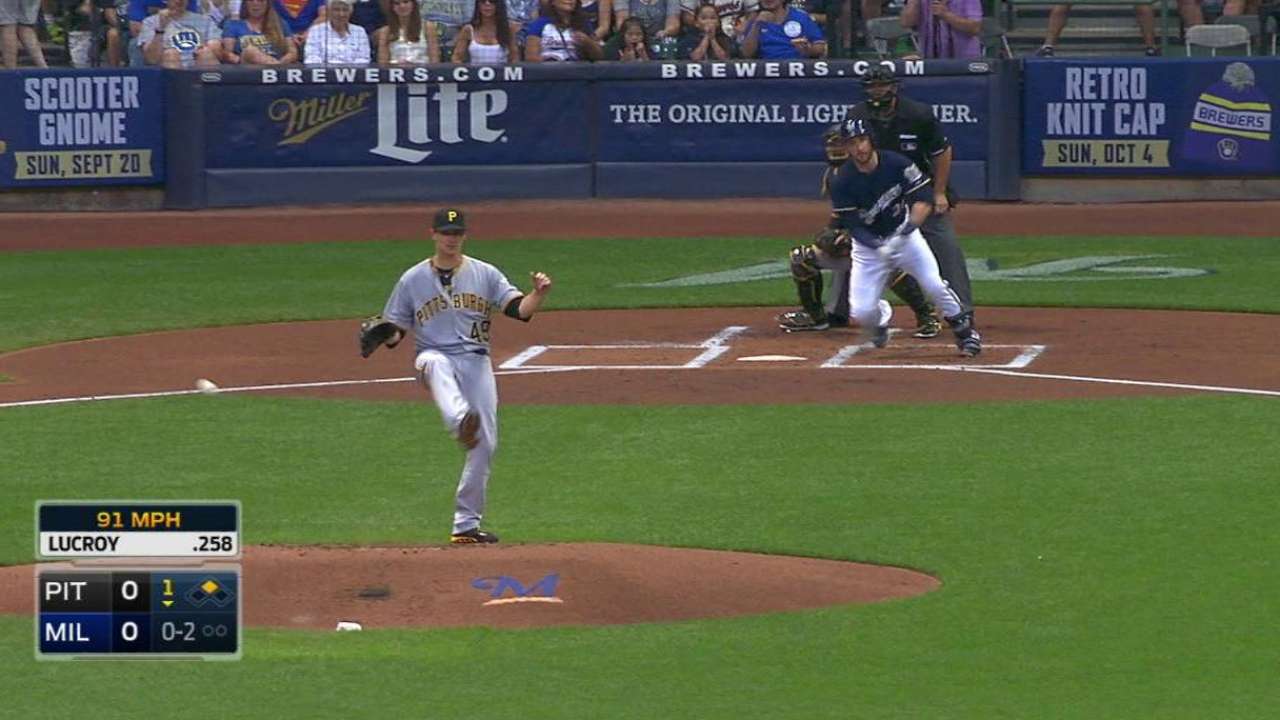 Lucroy's RBI single