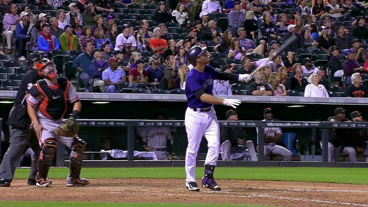 With 3 HRs, Rox roll over reeling Giants
