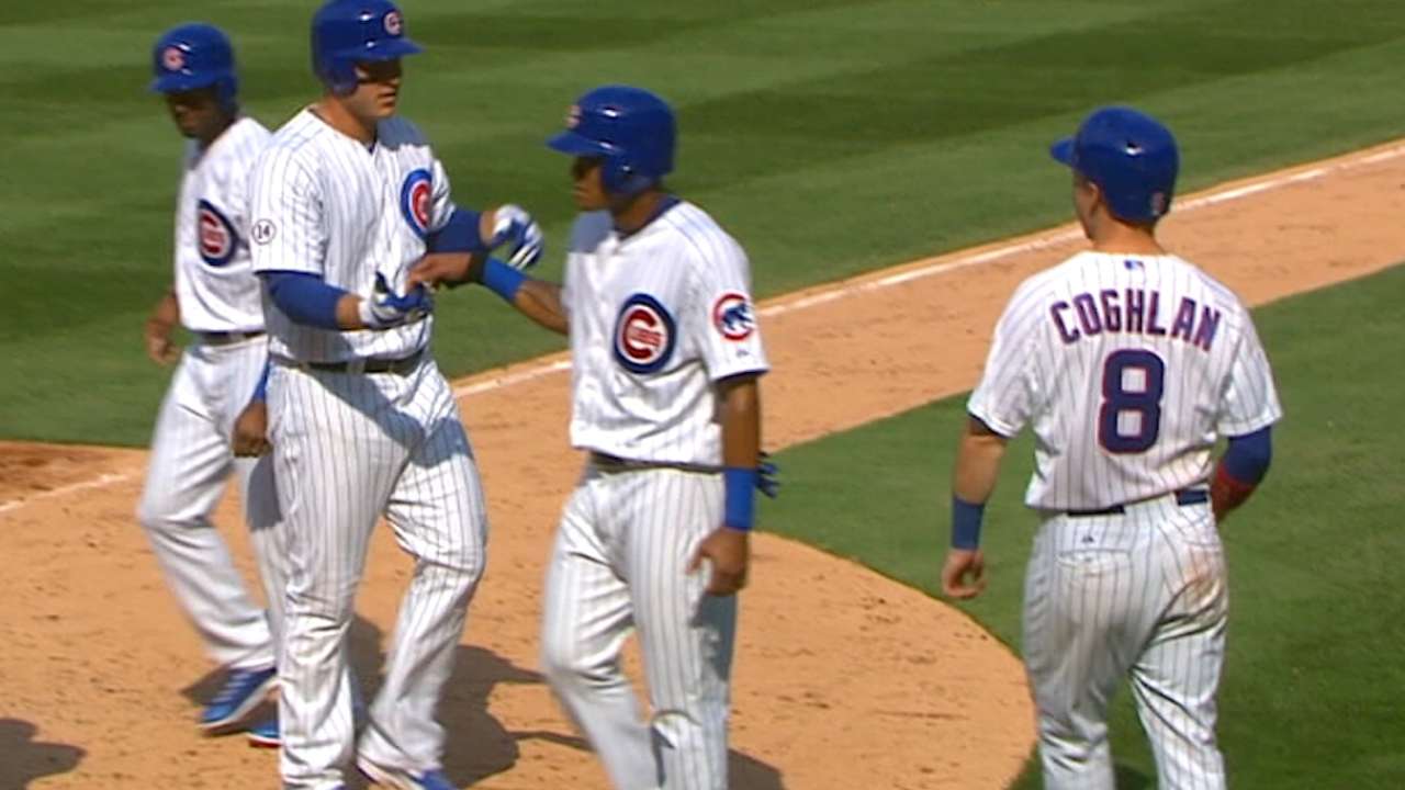 Four HRs, 8-run frame fuel Cubs' rout vs. D-backs