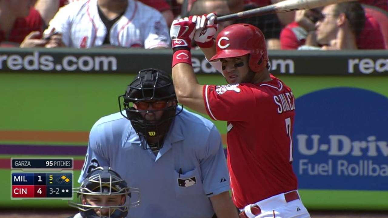 Suarez's second RBI single