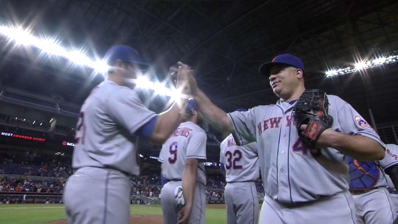 Mets homer early before Colon blanks Marlins