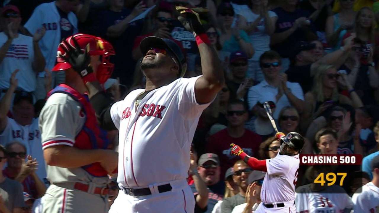 Ortiz llega a 497 HRs y Medias Rojas sellan barrida vs. Filis