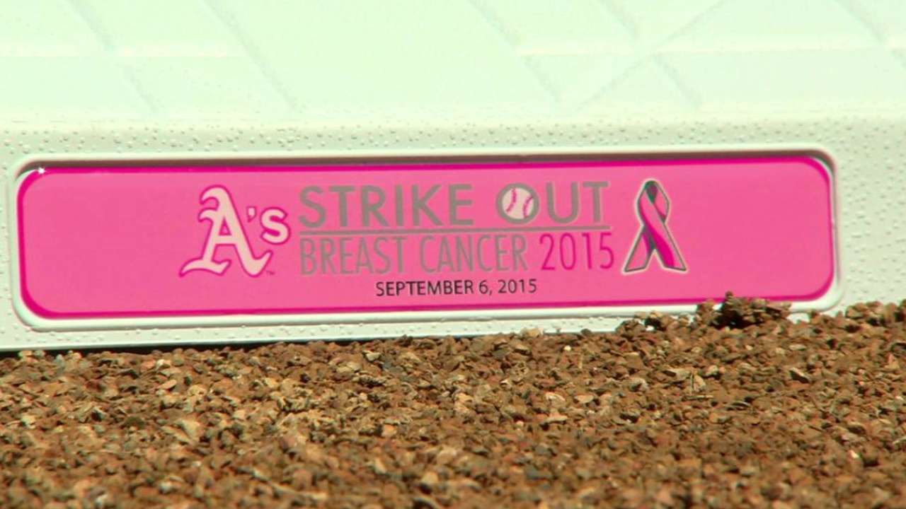 A's host 17th annual Breast Cancer Awareness Day