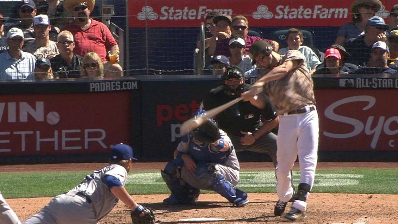Myers' first hit in return