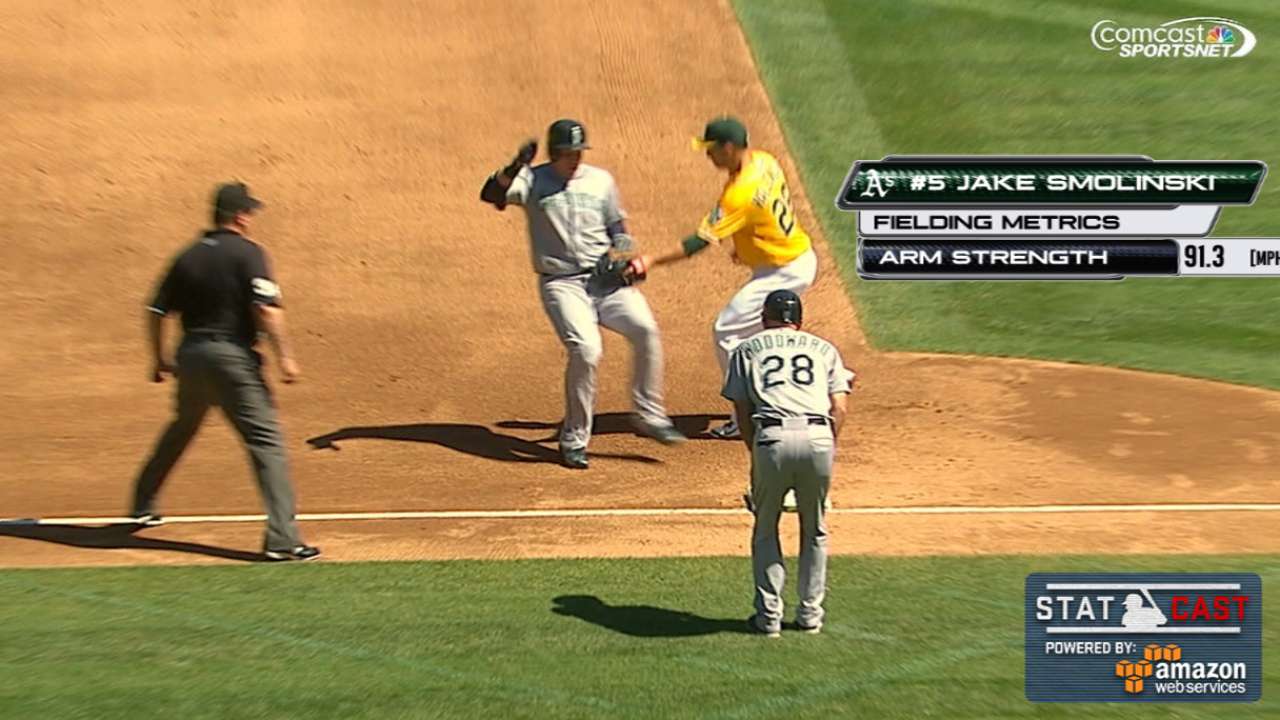Statcast: Smolinski's throw