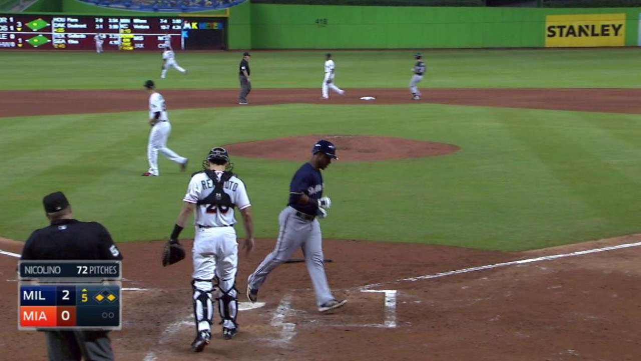 Lucroy's RBI double