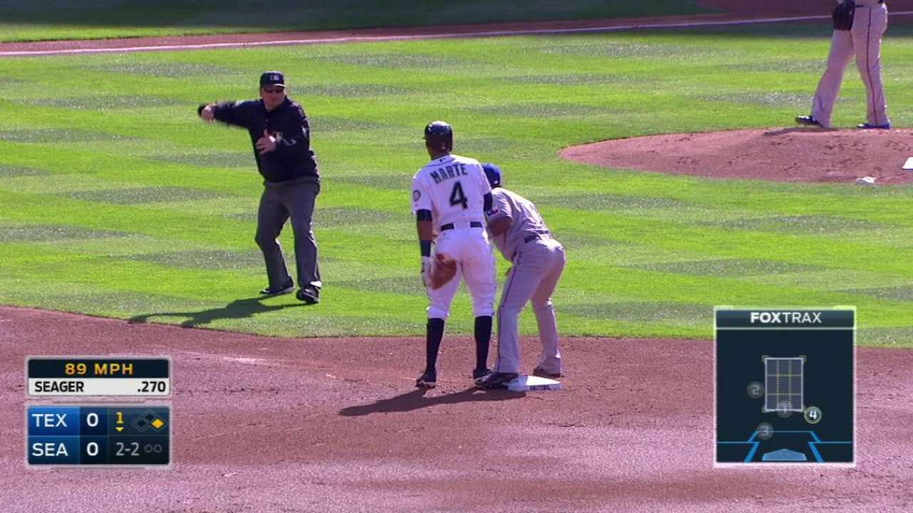 Wilson throws out Marte