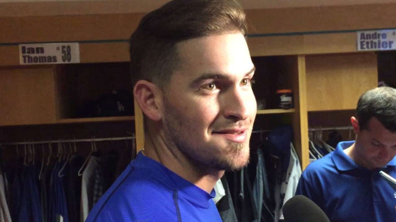 Grandal out with inflamed left shoulder