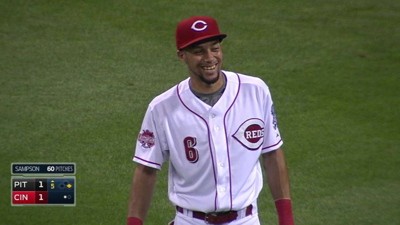 Hamilton makes a strong throw