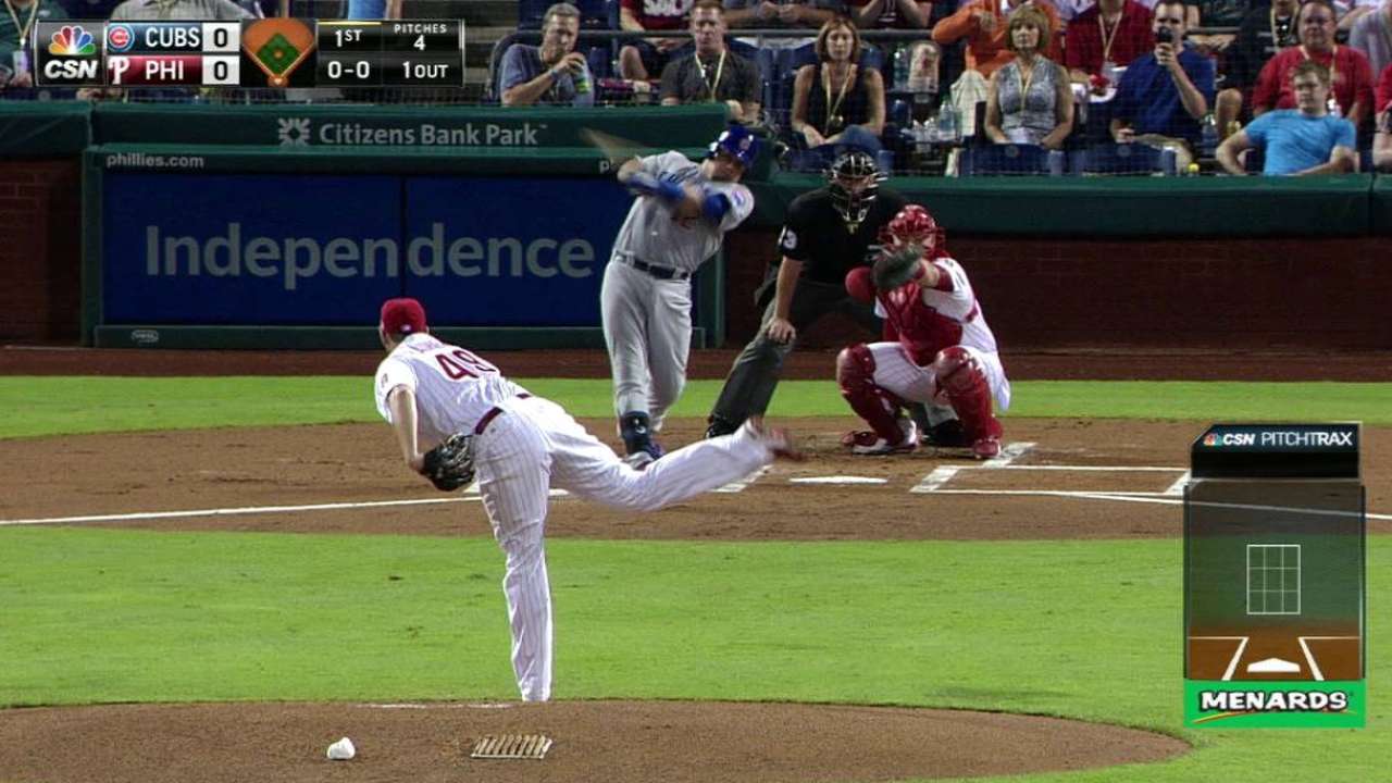 Schwarber's deep solo home run