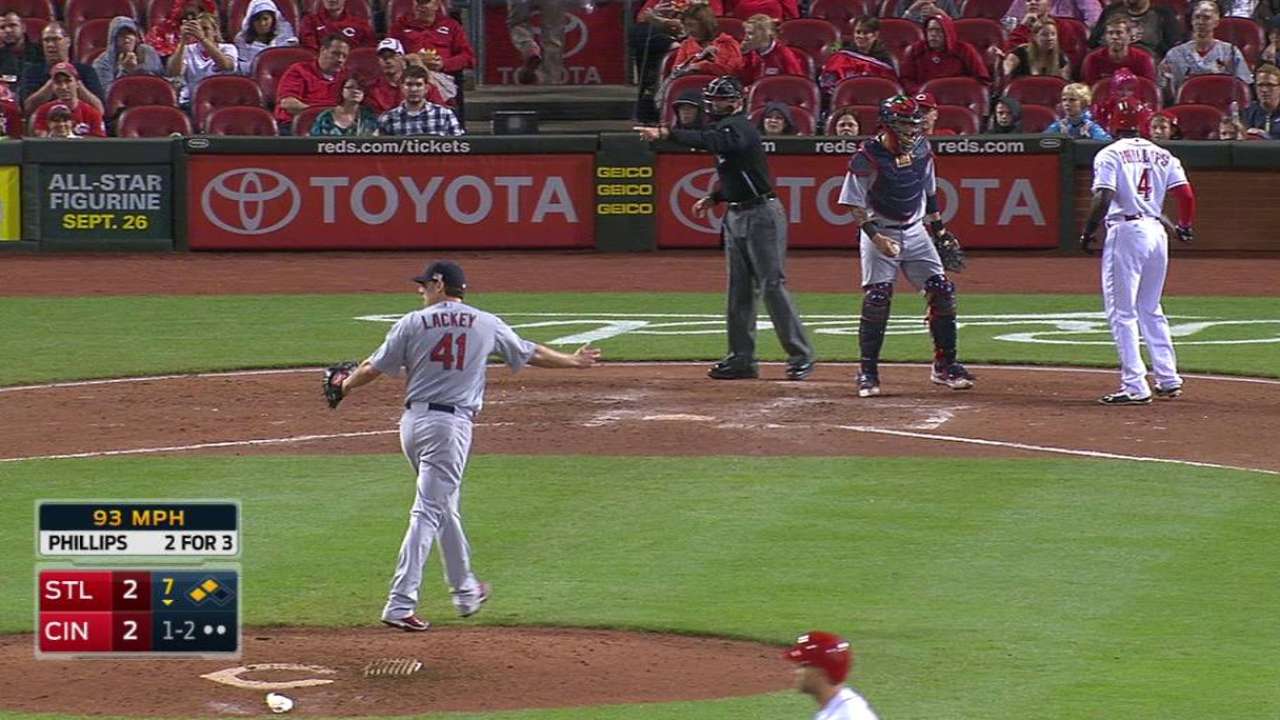 Lackey gets out of jam in 7th