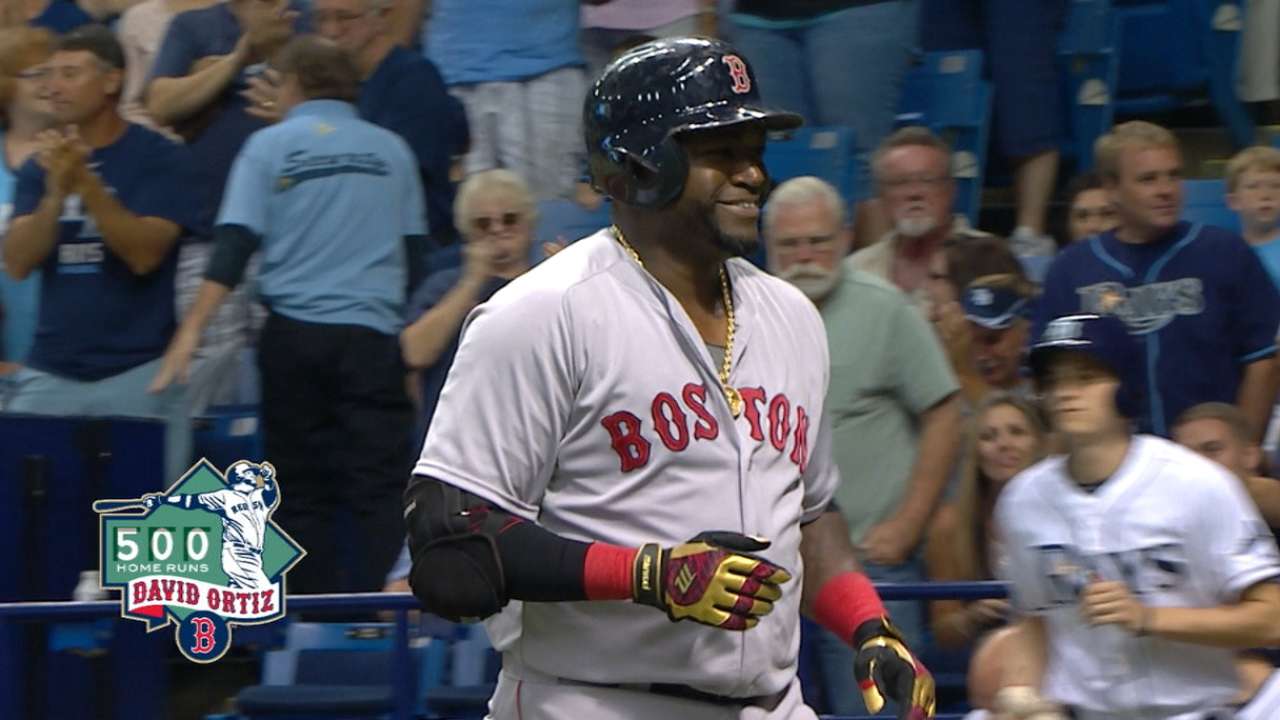Red Sox rout Rays behind Ortiz's 500th HR