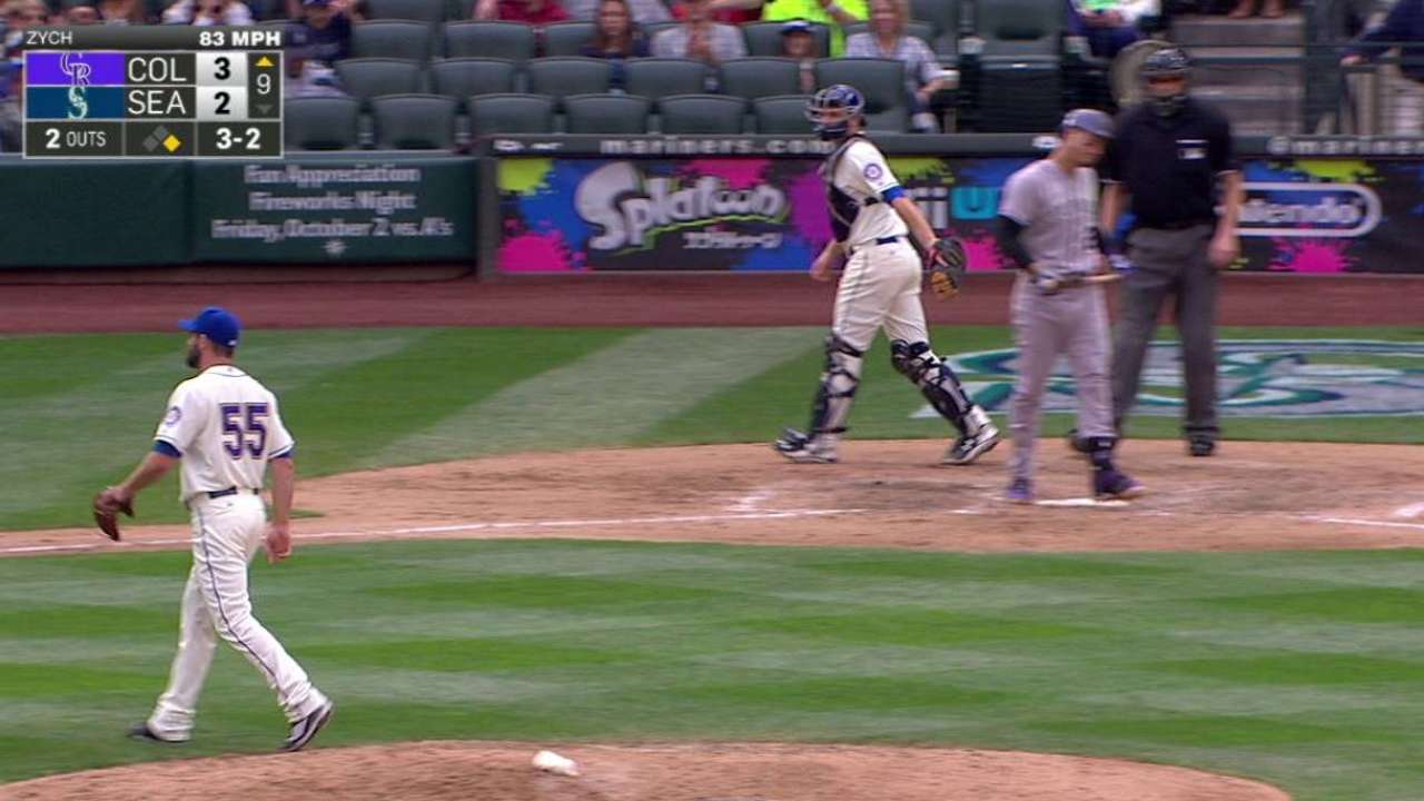 Zych strikes out Arenado