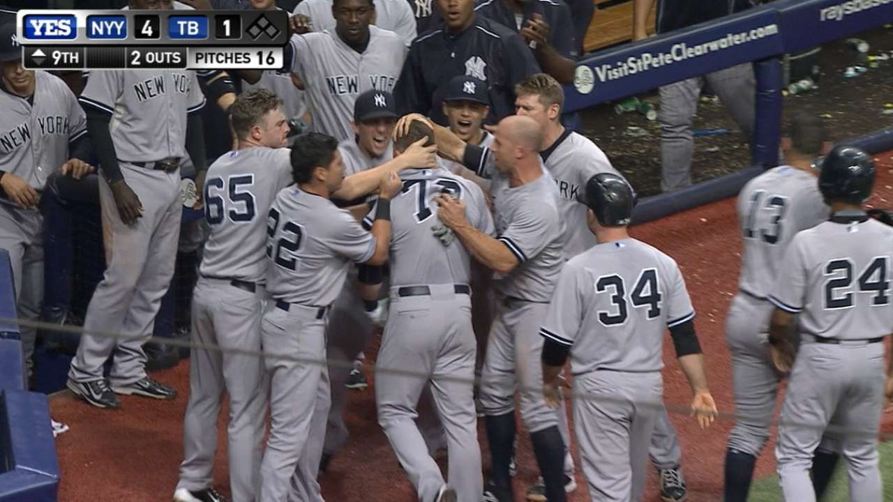 Heathcott fires up Yanks with huge home run
